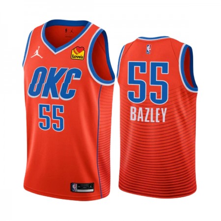 Canotte Uomo Oklahoma City Thunder Darius Bazley 55 Jordan 2022-23 Statement Edition Arancia Swingman